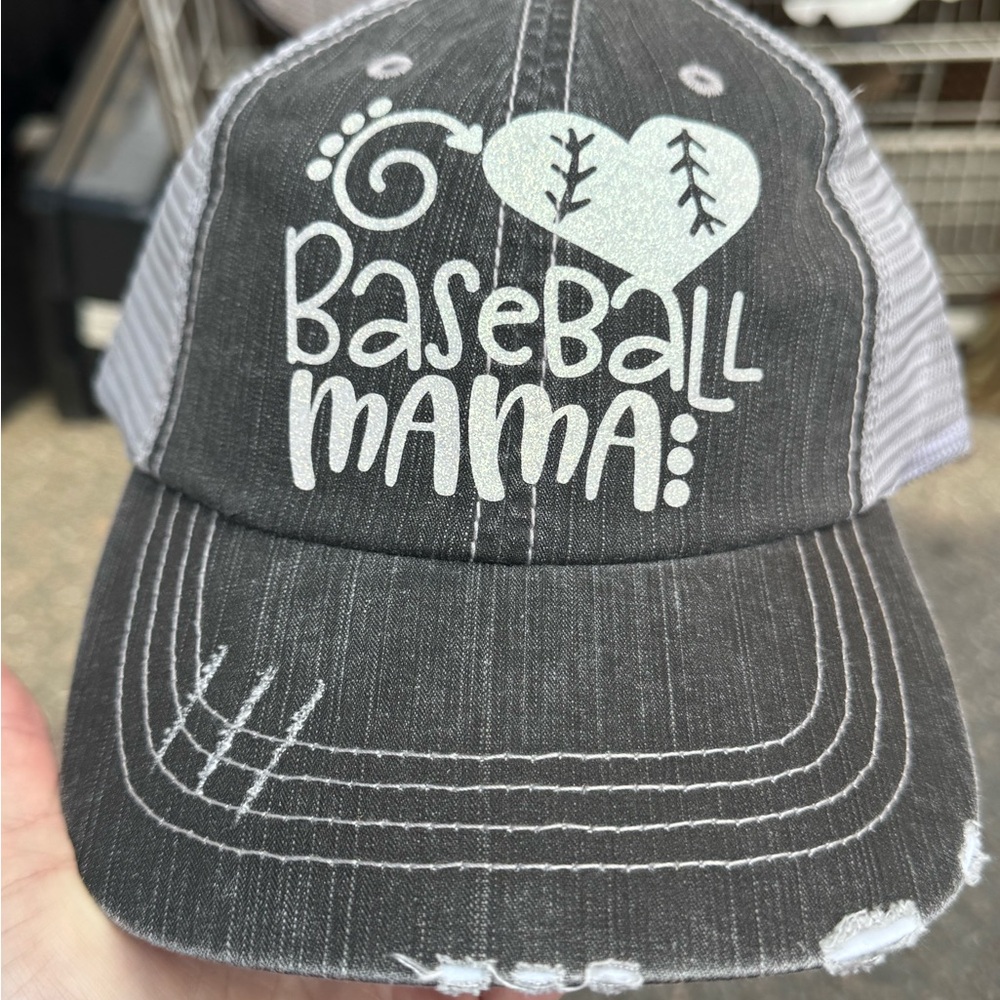 Baseball Mama Gray Cap
